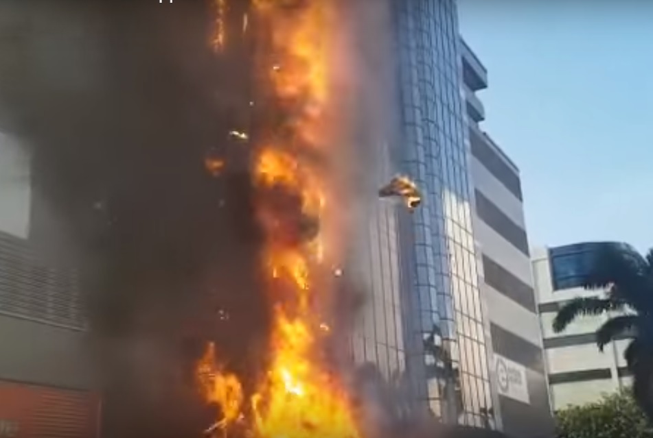 Building cladding/facade fire in accident investigation by UTC experts